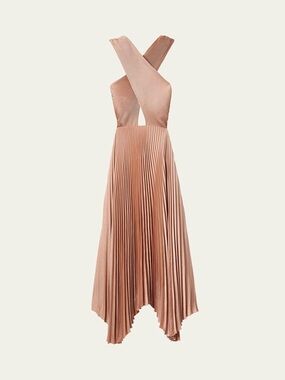 ivy pleated one shoulder dress Ivana Pleated One-Shoulder Dress